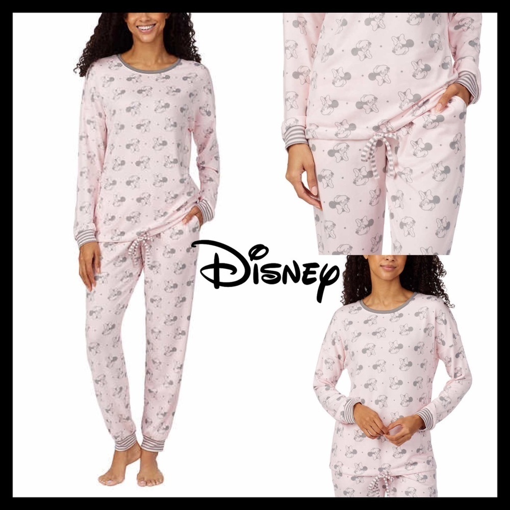 DISNEY Minnie Mouse Lounge Set Pink Pajamas - Picture 1 of 7